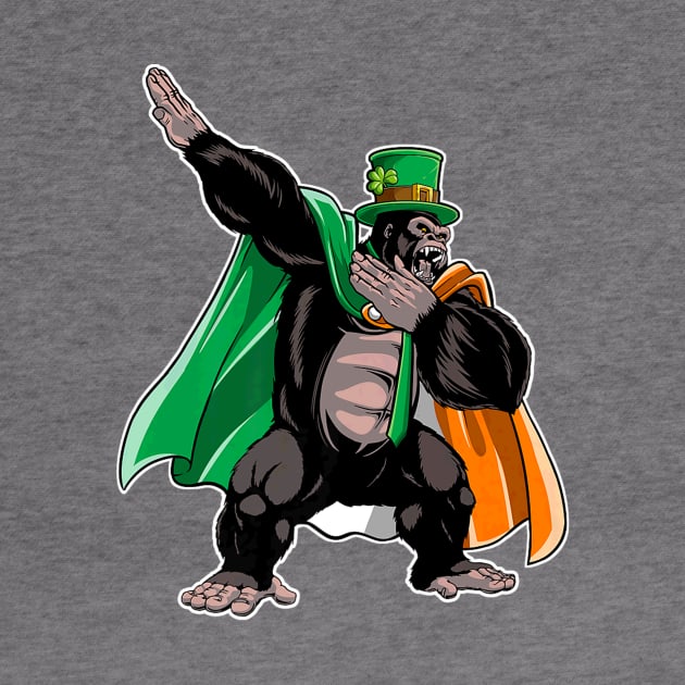 Dabbing Gorilla St Patricks Day Men Leprechaun Irish by Macy XenomorphQueen